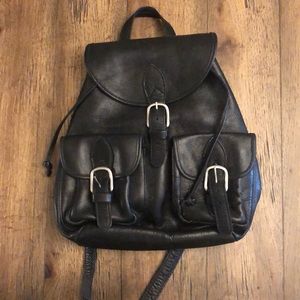 Leather backpack